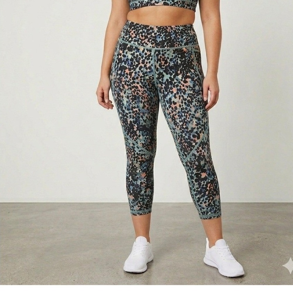 Sweaty Betty Power 7/8 Leggings US Sz 12 Multi Leopard Print Gorpcore SB5400A 78